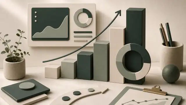 Ascending forms and a progress path representing measurable growth